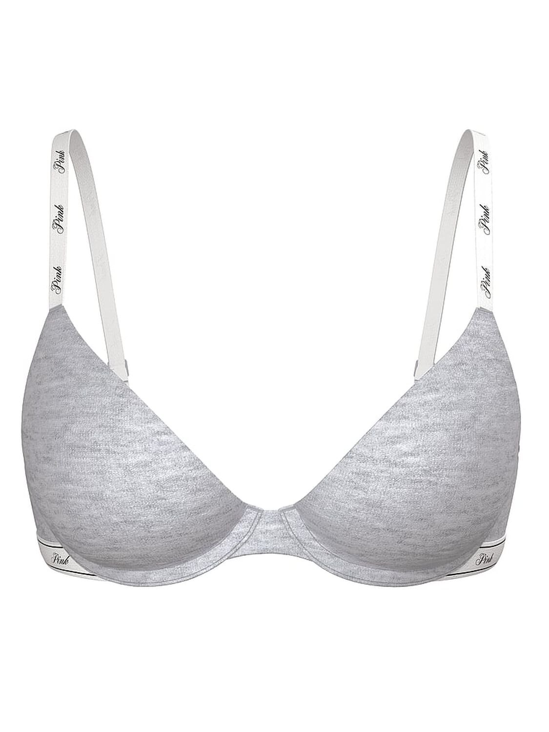 pink Pink Wear Everywhere&trade; Lightly Lined Full Coverage T-Shirt Bra Medium Heather Grey 1 of 3 