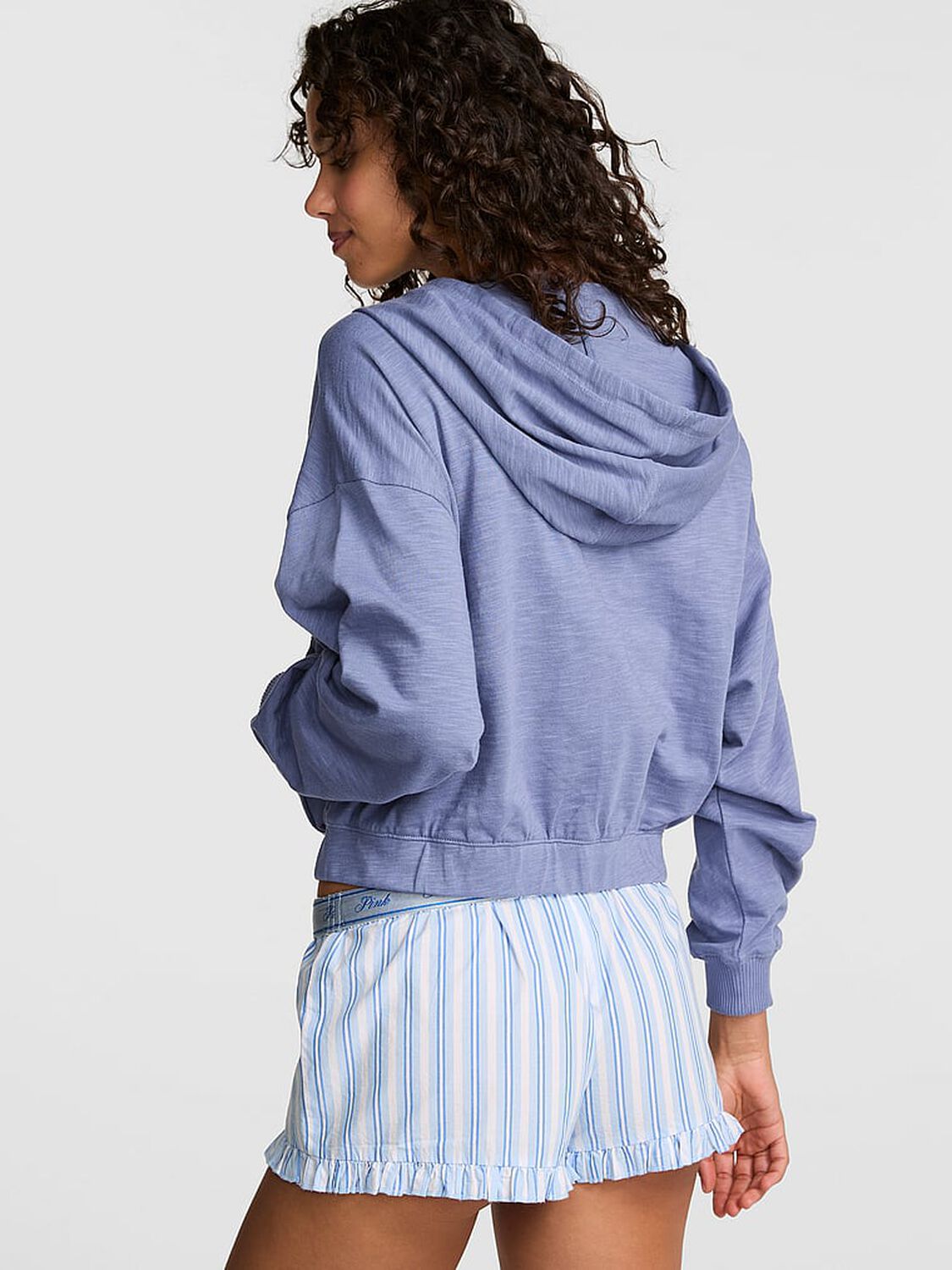 vs Pink Lightweight Lounge Full-Zip Hoodie Dusty Iris 2 of 2 