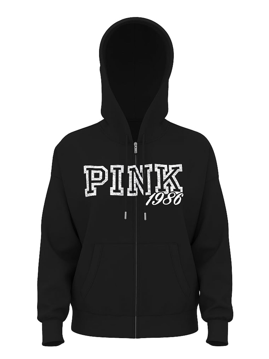 pink Pink Campus Fleece&trade; Full-Zip Hoodie Pure Black Spring 3 of 4 