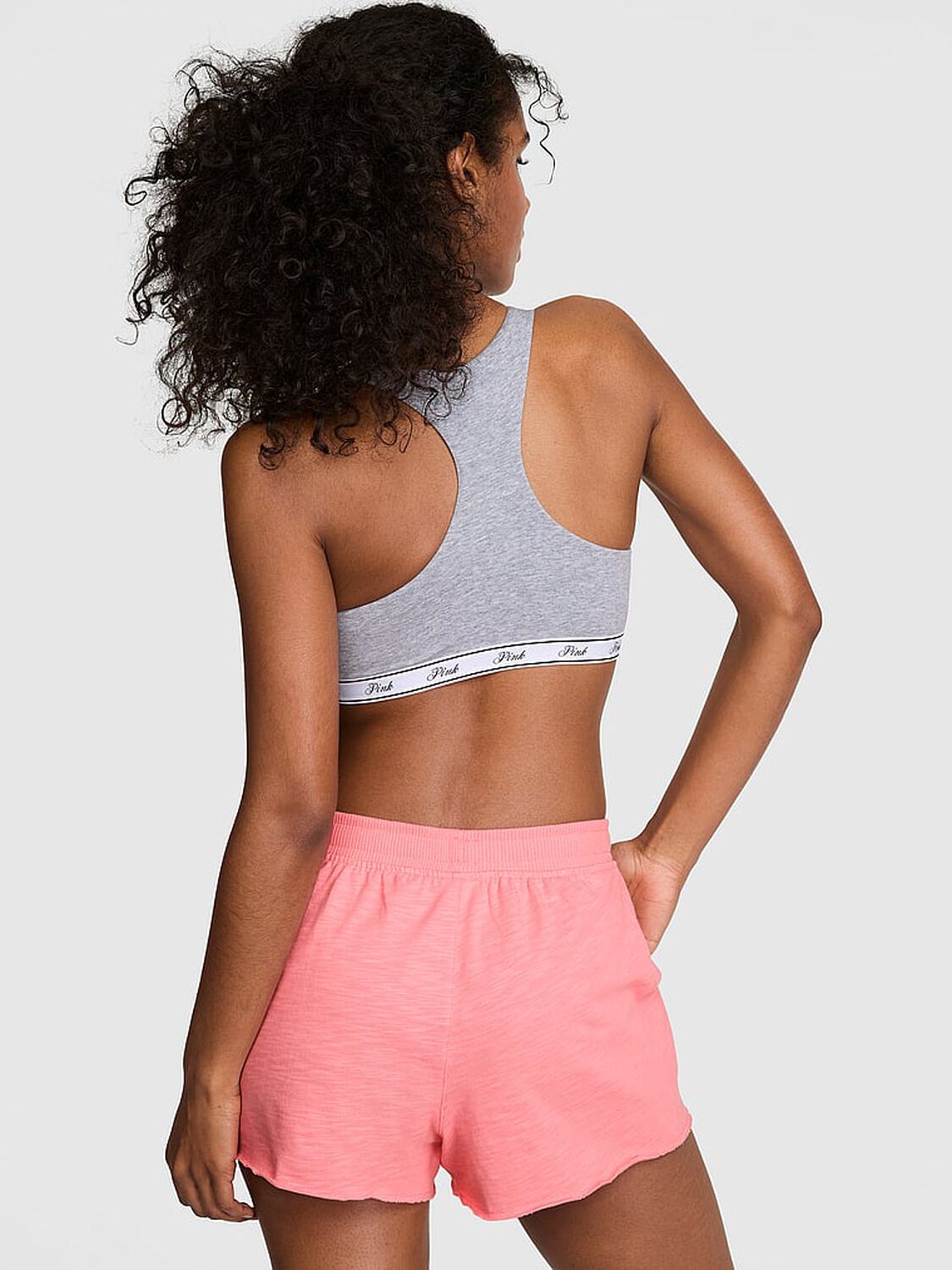 pink Pink Lightweight Lounge A-Line Shorts Frosted Coral 2 of 3 