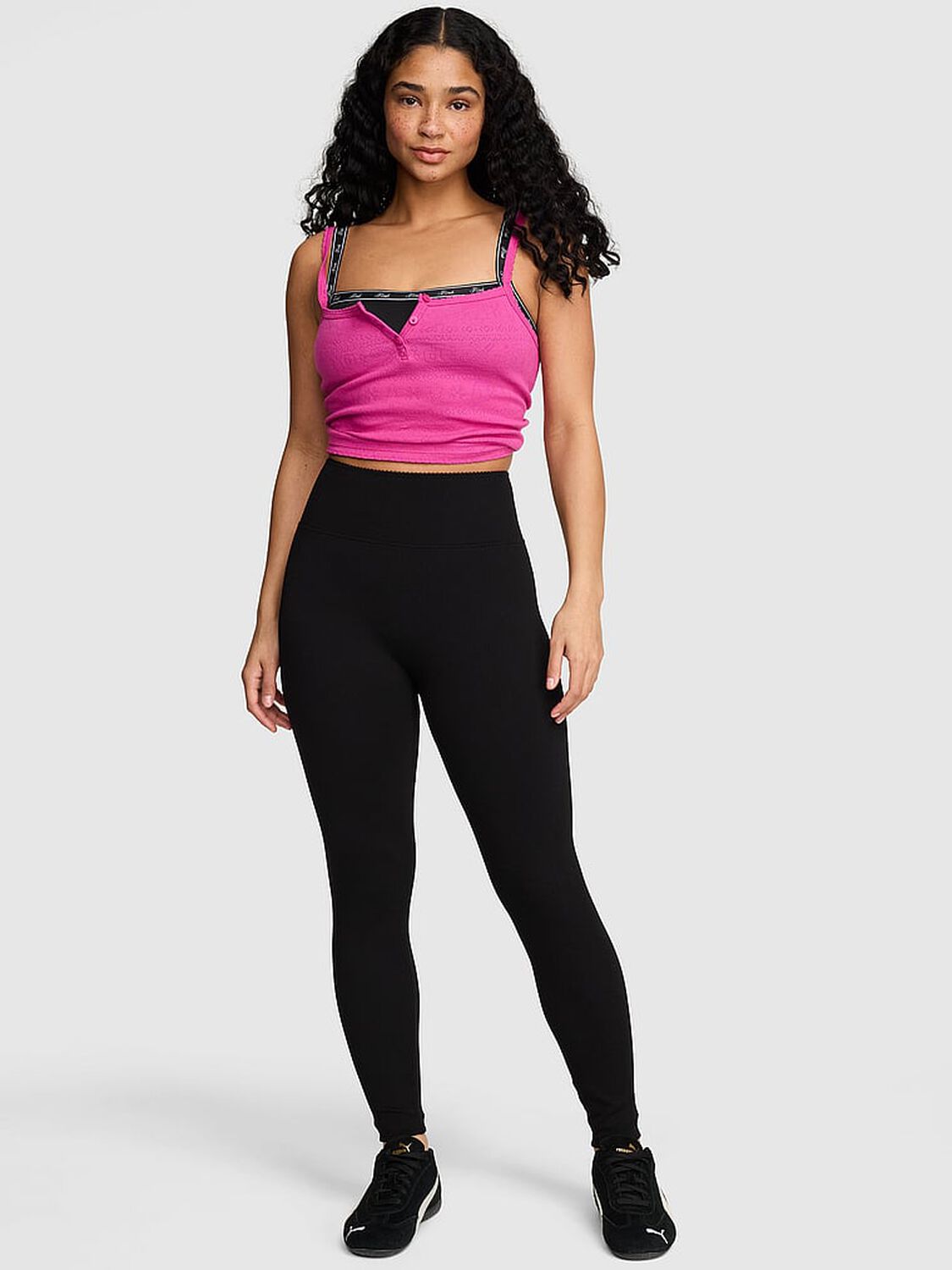 vs Pink AnyWear Leggings Black 1 of 2 