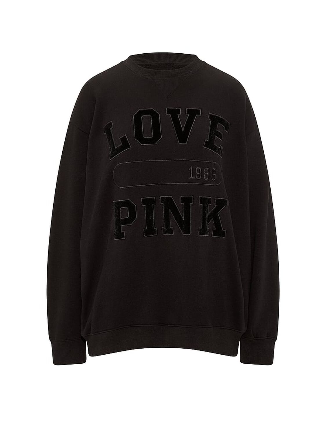 pink Pink Campus Fleece&trade; Crew Sweatshirt Pure Black 3 of 3 