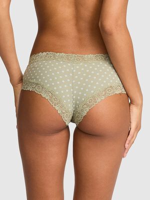 PINK Wink&trade; Lace-Trim Cotton Cheeky Panty