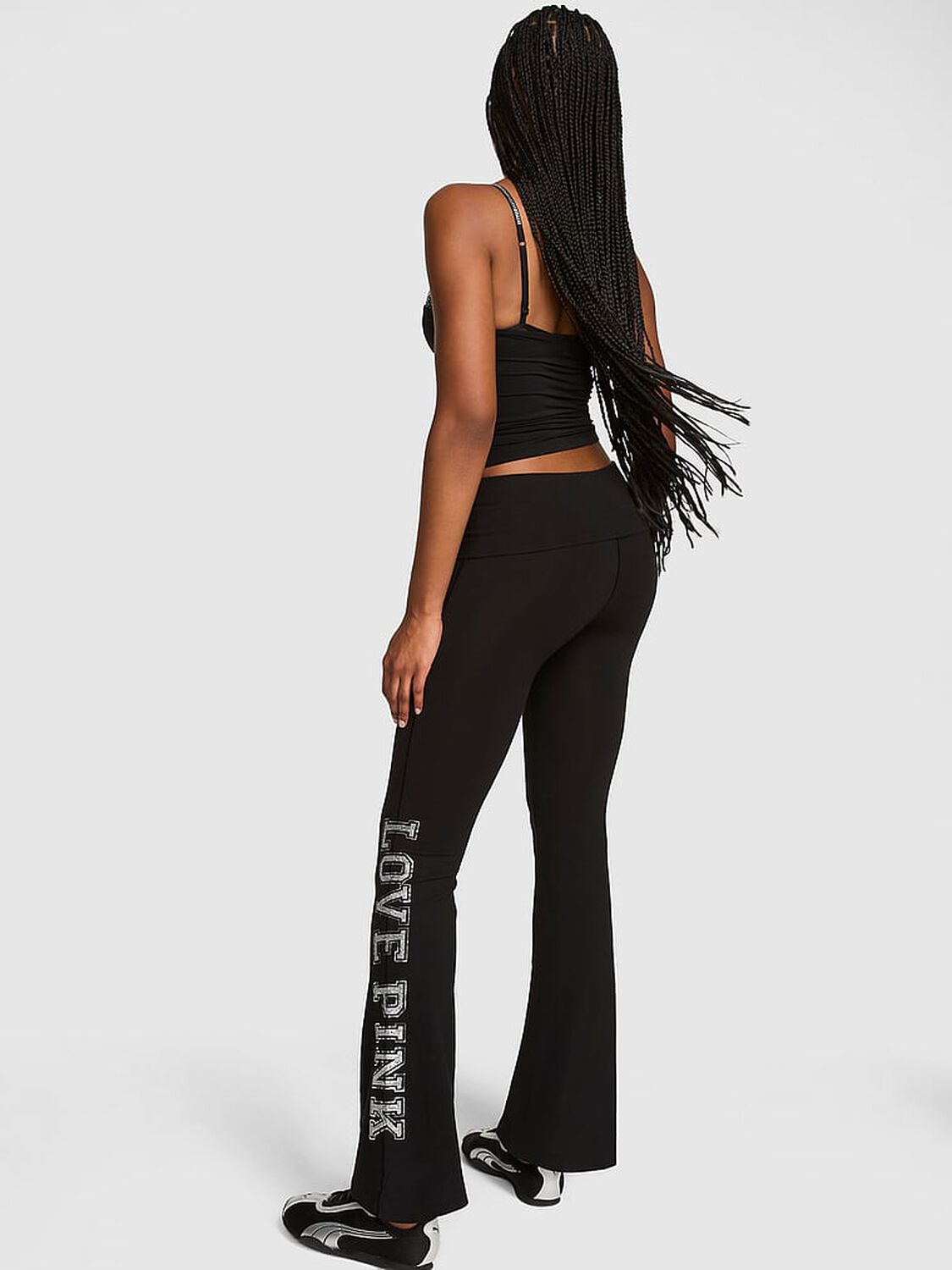 pink Pink All-Day Cotton&trade; Foldover Flare Leggings 2 of 3 