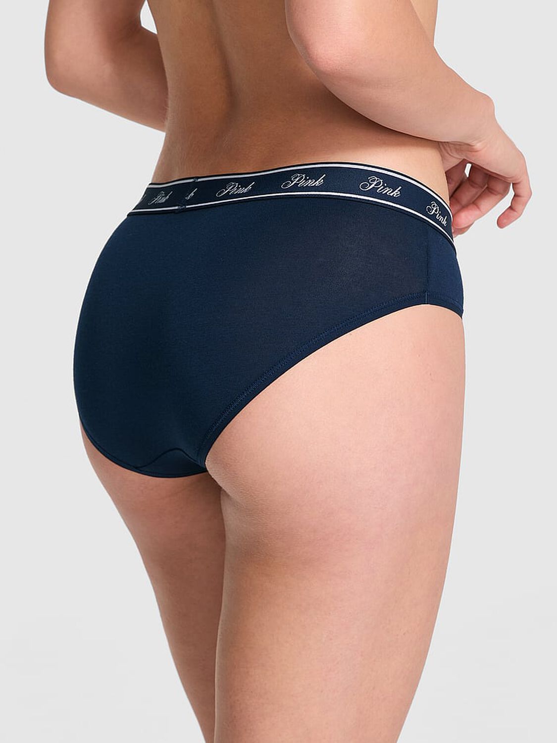 pink Pink Logo Cotton Hiphugger Panty Noir Navy 2 of 3 