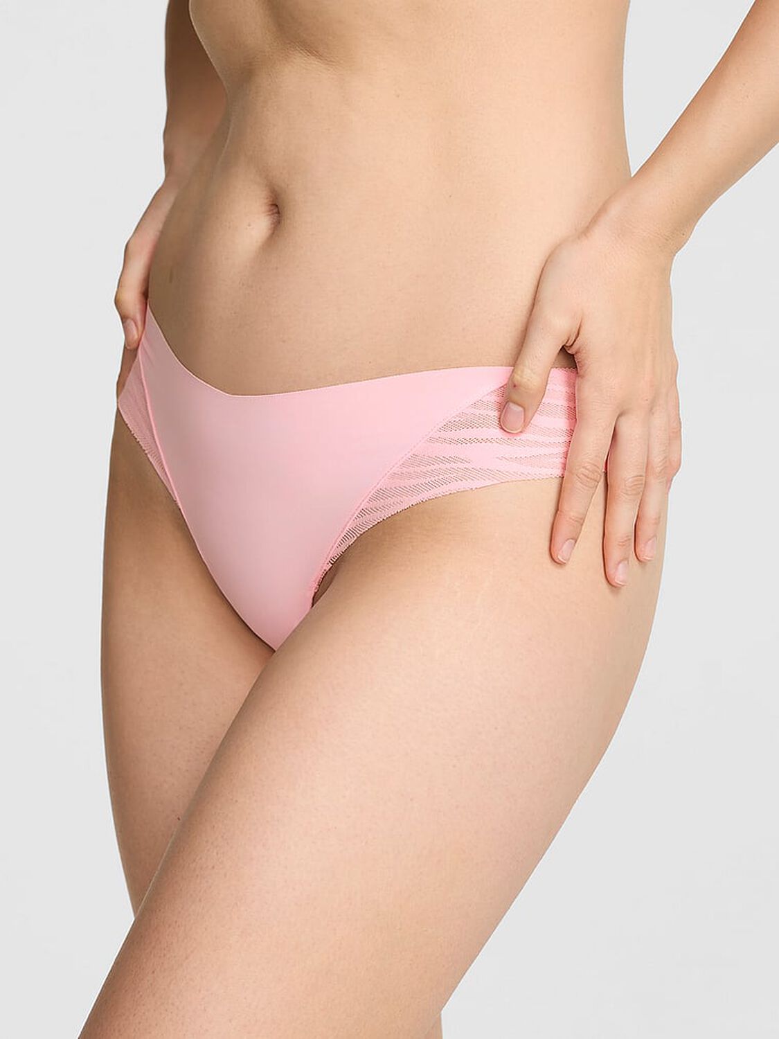 pink Pink No-Show Thong Panty Boardwalk Pink 1 of 2 