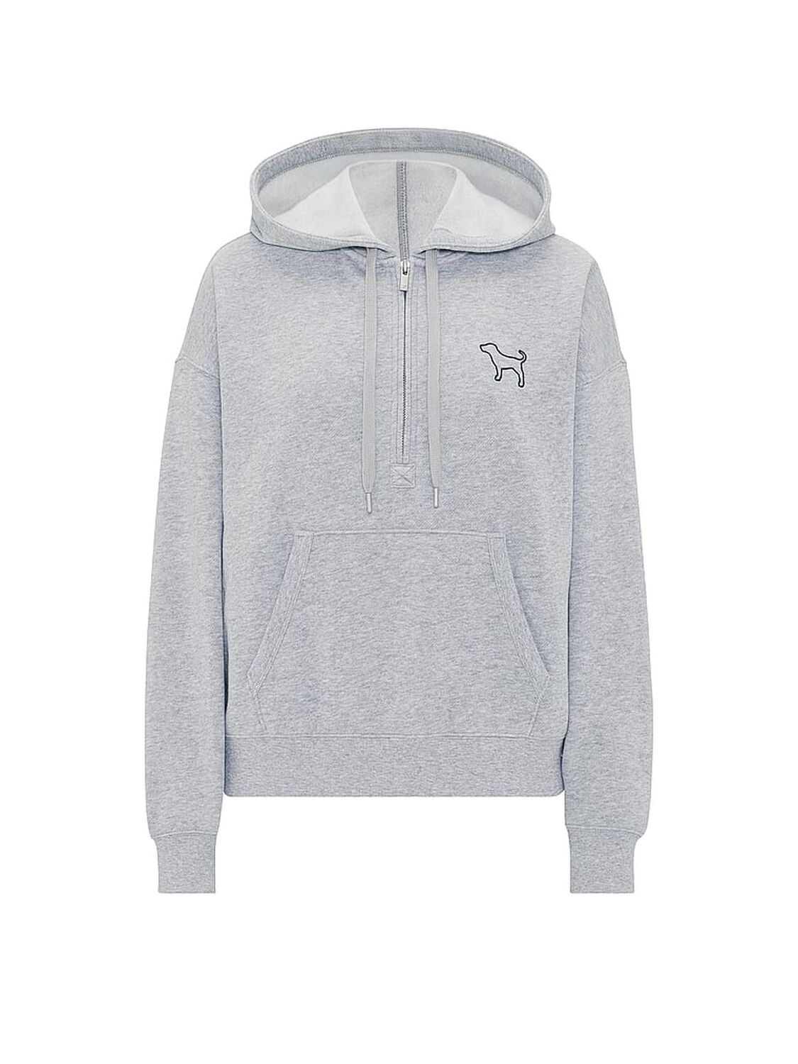 pink Pink Campus Fleece&trade; Half-Zip Hoodie Medium Heather Grey 3 of 3 