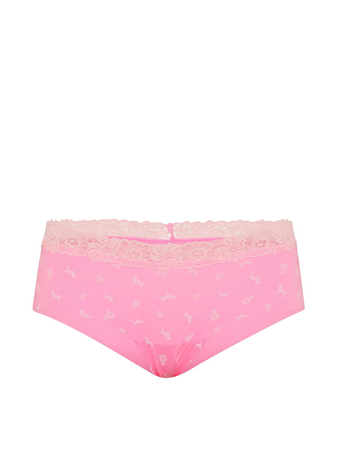 vs Pink No-Show Cotton Cheeky Panty Pink Lollipop Logo Dog 3 of 3 