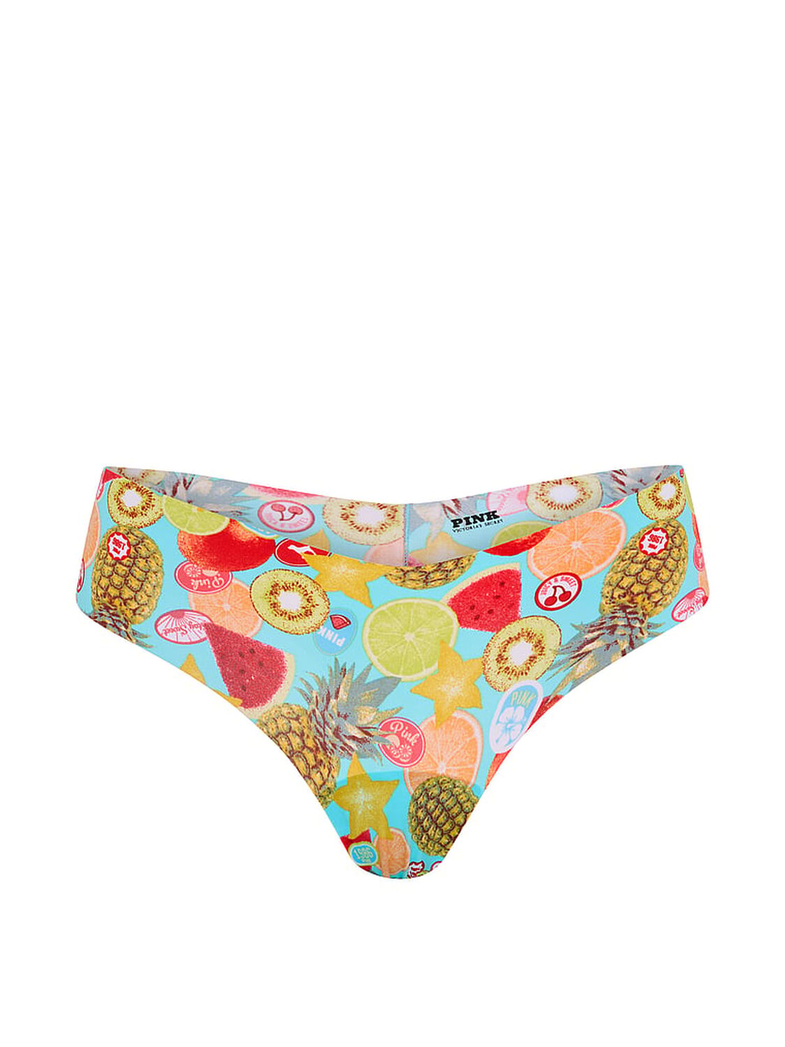 pink Pink No-Show Thong Panty Print 3 of 3 