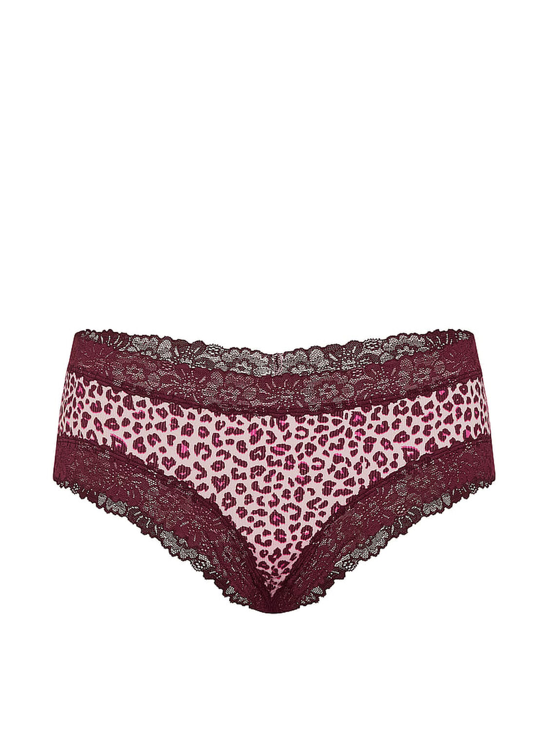 pink Pink PINK Wink&trade; Lace-Trim Cheeky Panty Pink Tulip Leopard W/Wild Rose Lace Print 3 of 3 