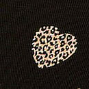 Cotton Thong Panty, Black Leo Heart, swatch