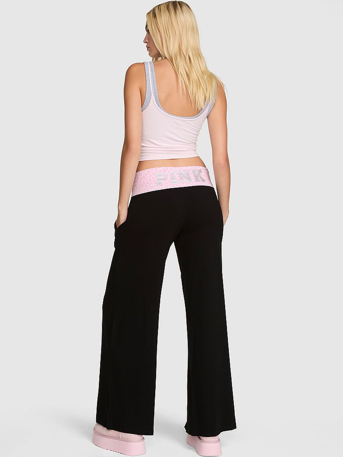 pink Pink All-Day Cotton&trade; Foldover Wide-Leg Pants 2 of 3 