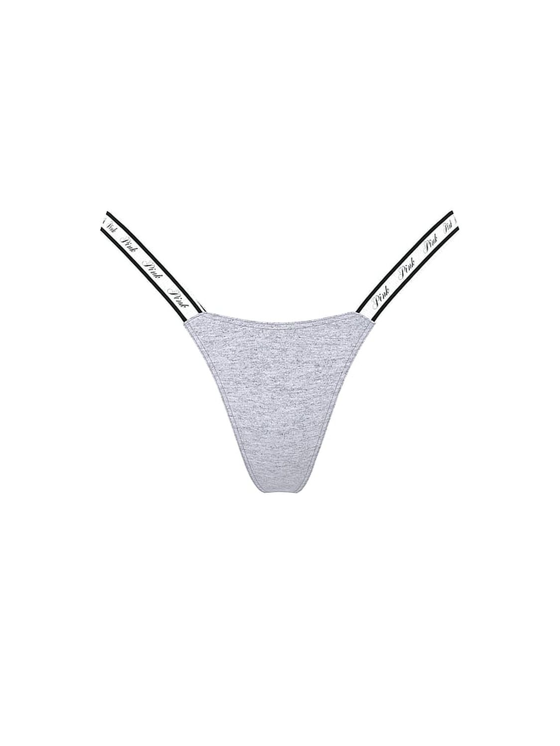 pink Pink Logo Cotton High-Leg Micro Thong Panty 3 of 3 