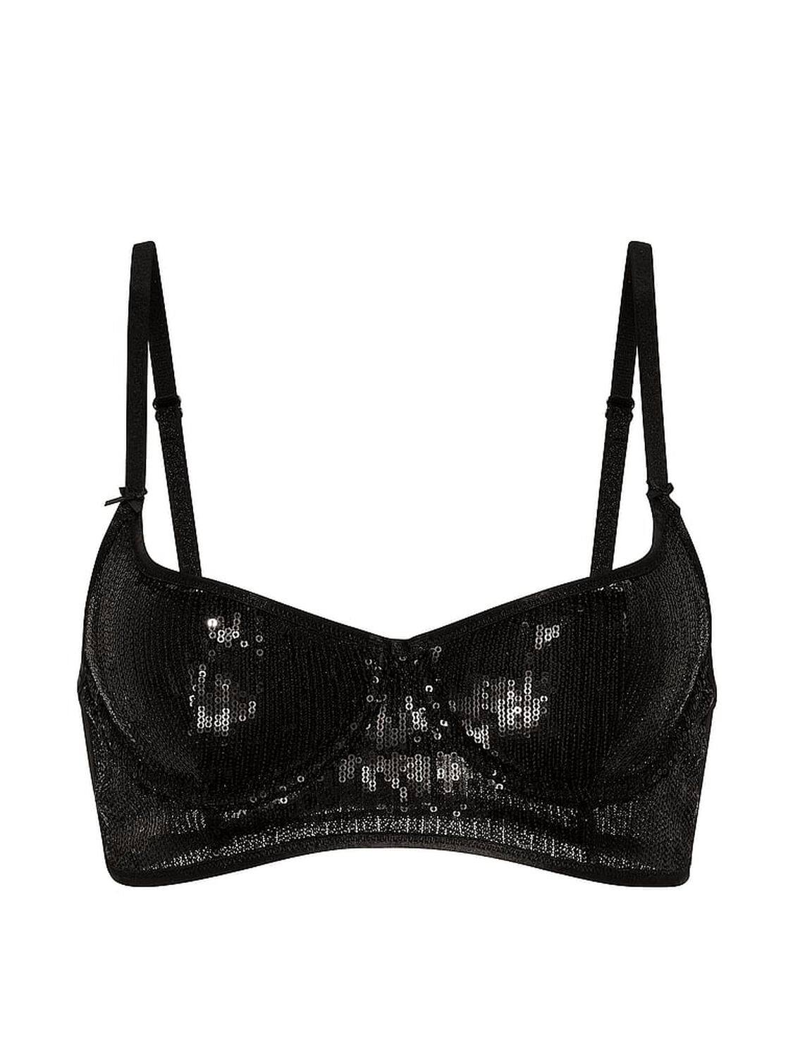 vs Pink PINK Wink&trade; Lightly Lined Scoop Corset Bralette Black 3 of 3 
