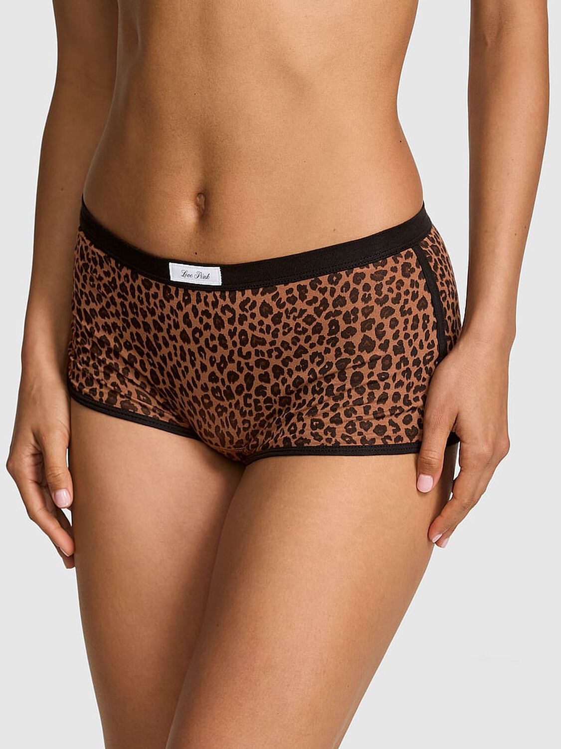 vs Pink Cotton Dorm Boyshort Panty Leopard 1 of 3 