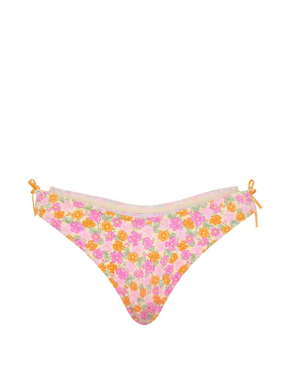 pink Pink Cotton Side-Tie Thong Panty Vitamin C Floral Print 3 of 3 