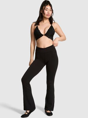 PINK Relay&trade; Overlap-Band Flare Leggings
