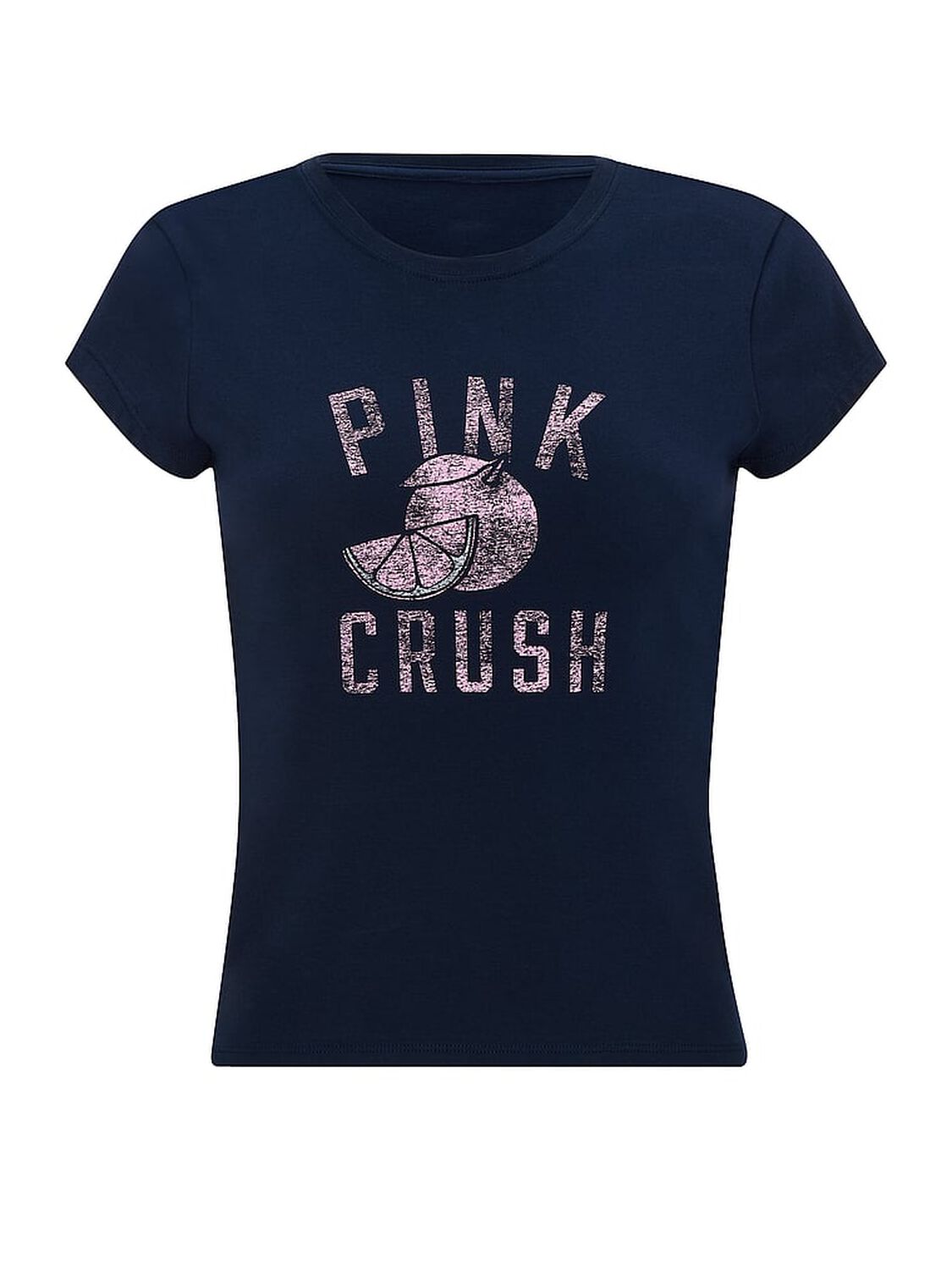 pink Pink Cotton Baby Tee Noir Navy 3 of 3 