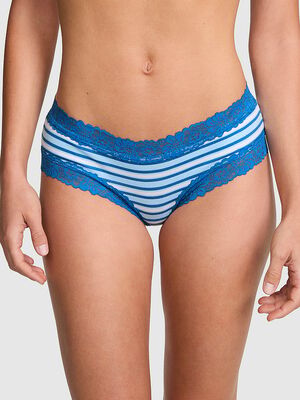 PINK Wink&trade; Lace-Trim Cotton Cheeky Panty