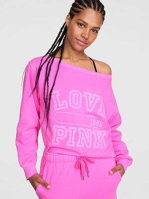 Campus Fleece&trade; Rib Off-The-Shoulder Sweatshirt