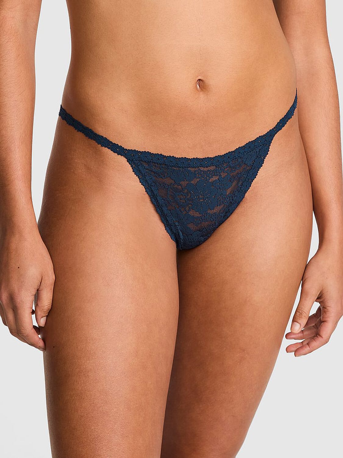 pink Pink Wink V-String Panty Noir Navy 1 of 3 