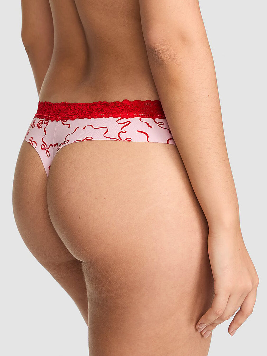 pink Pink No-Show Cotton Thong Panty 2 of 4 