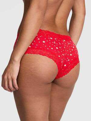 PINK Wink&trade; Lace-Trim Cotton Cheeky Panty