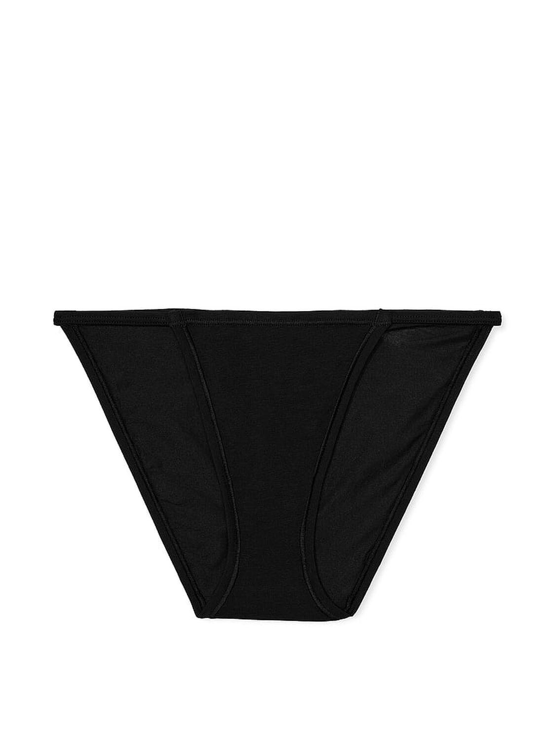 pink Pink Cotton String Bikini Panty Pure Black 3 of 3 