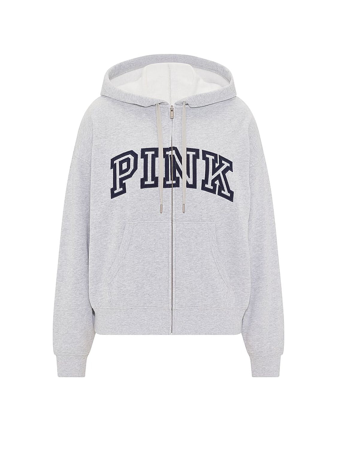 vs Pink Campus Fleece&trade; Full-Zip Hoodie Medium Heather Grey 3 of 3 
