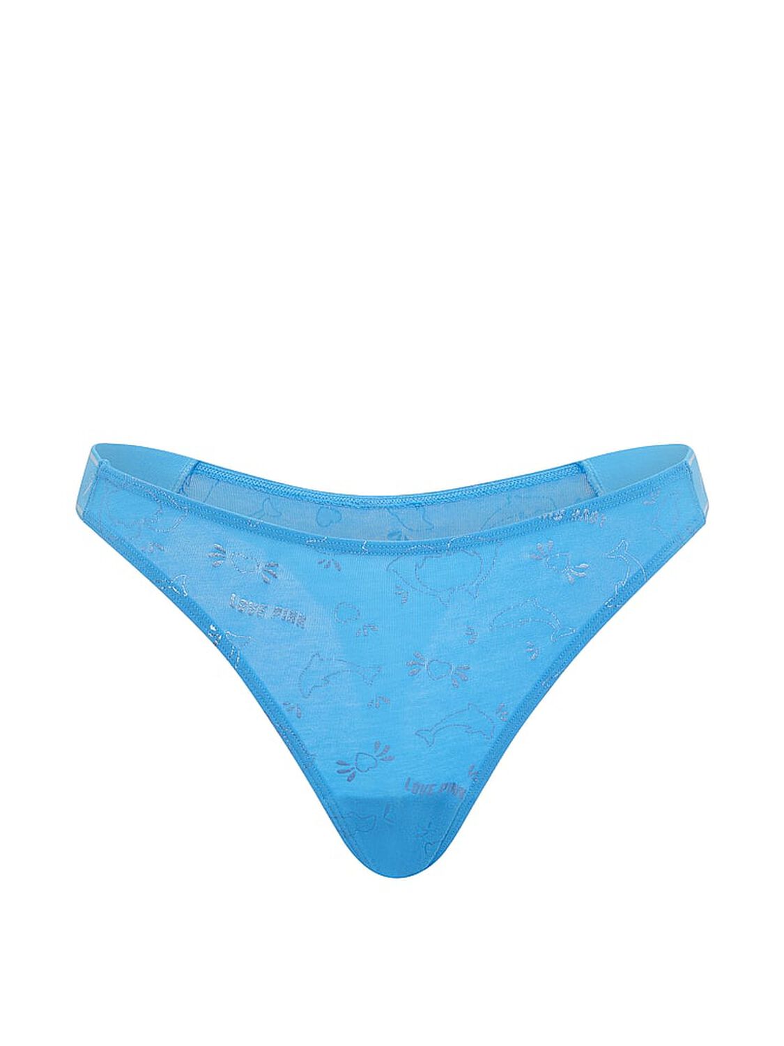 pink Pink Logo Cotton High-Leg Thong Panty 3 of 3 