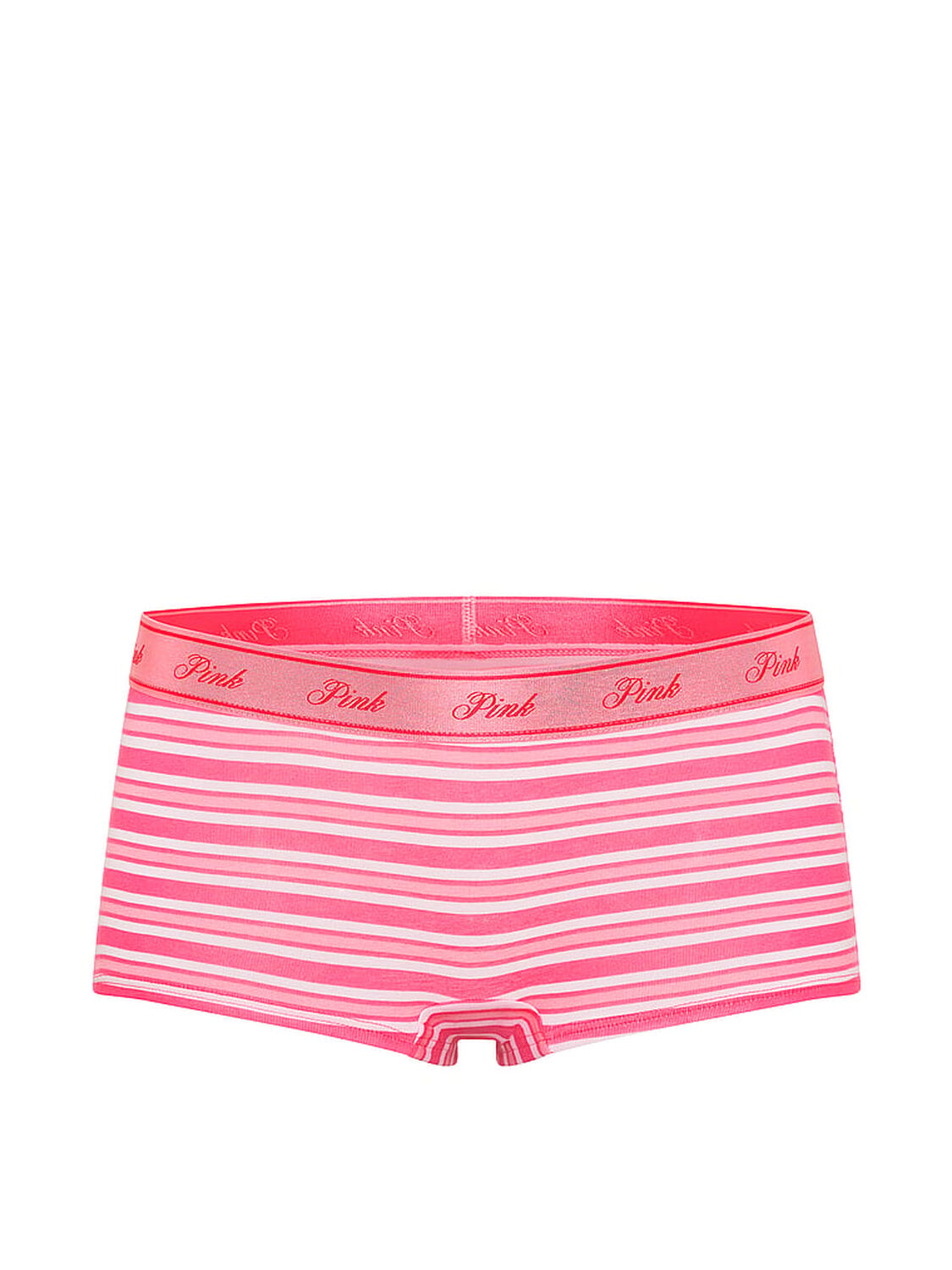 pink Pink Logo Cotton Boyshort Panty Love Me Pink Stripe Print 3 of 3 