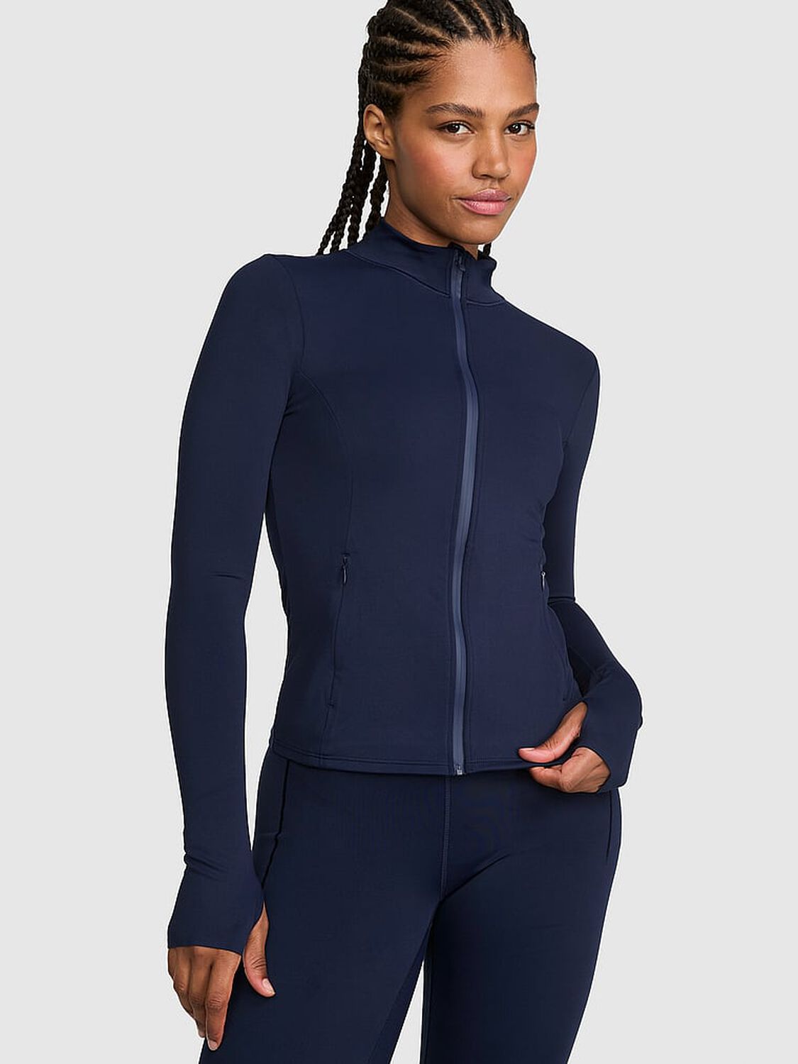 pink Pink PINK Relay&trade; Full-Zip Jacket Noir Navy Shine 1 of 3 