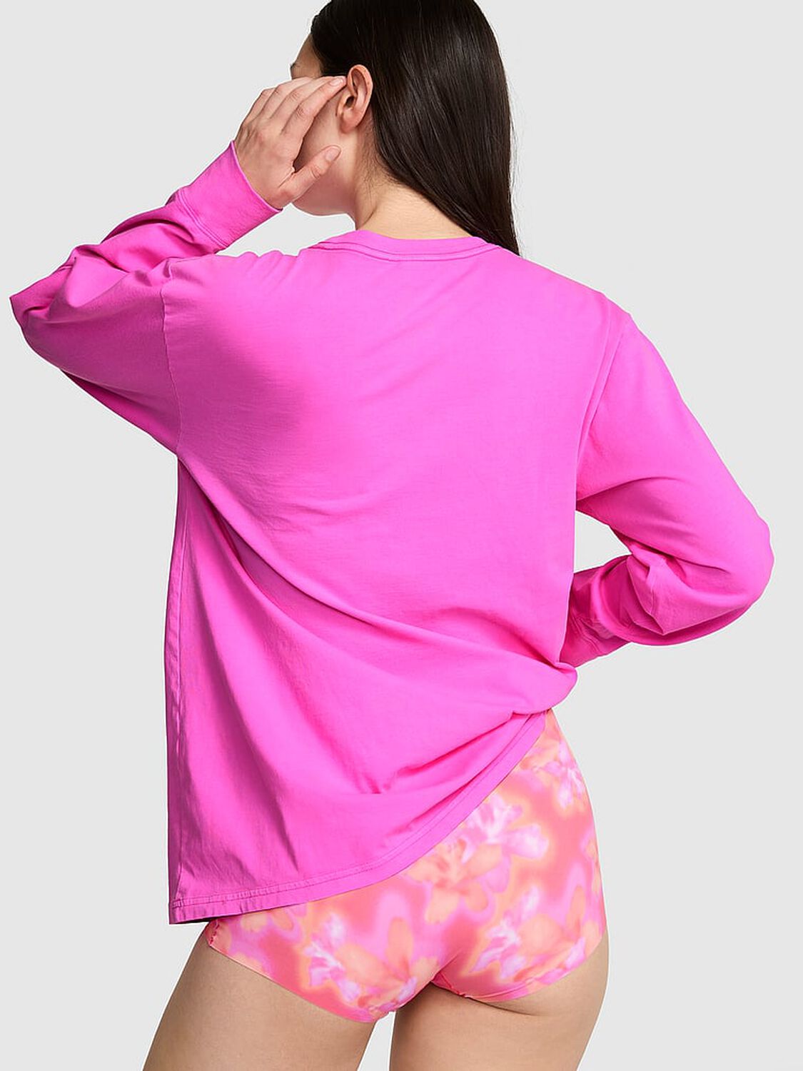 pink Pink Campus Cotton&trade; Long-Sleeve Tee Pink Berry 2 of 3 
