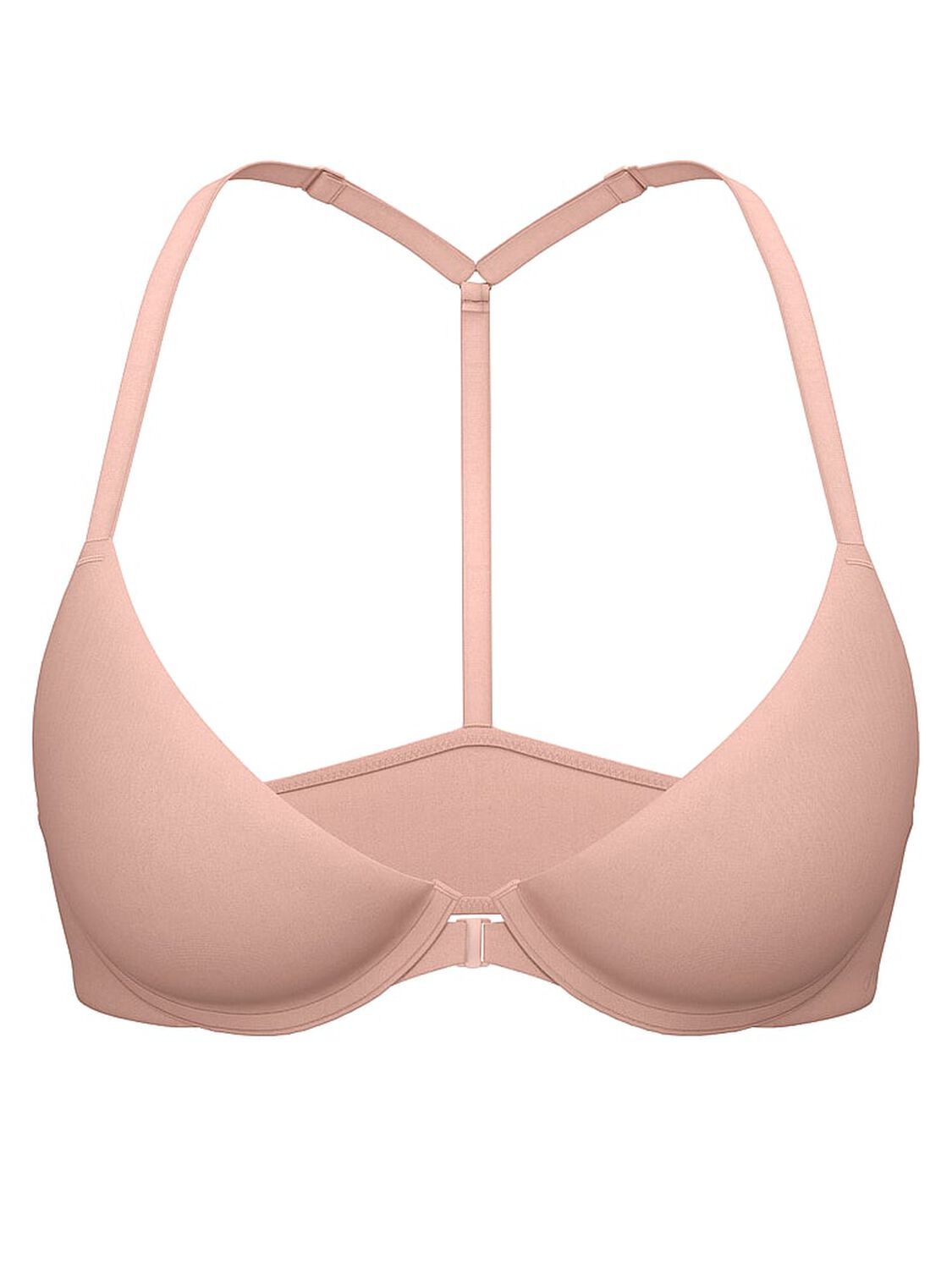 pink Pink Wear Everywhere Wear Everywhere Front-Close Lightly Lined Full Coverage T-Shirt Bra Macaron 3 of 3 