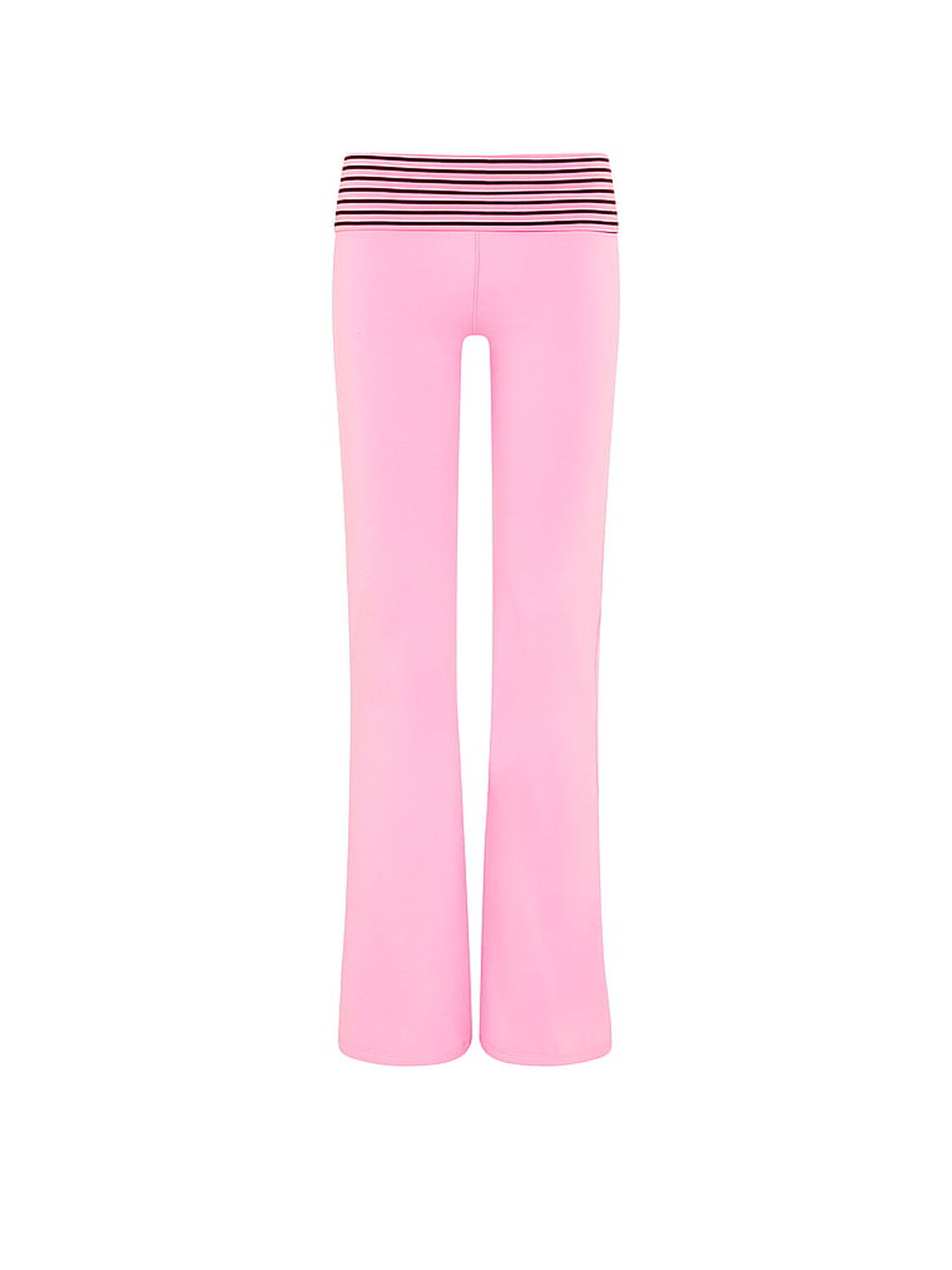 pink Pink All-Day Cotton&trade; Foldover Flare Leggings Pink Lollipop With Stripes 3 of 3 