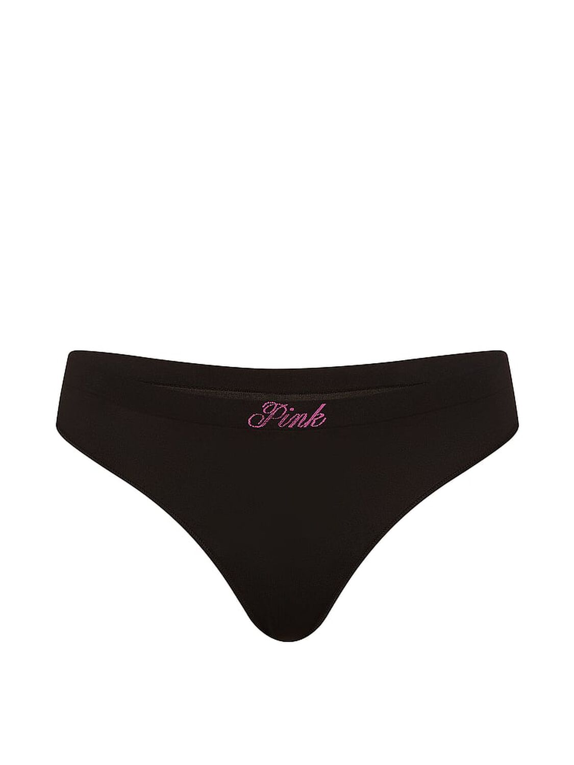 vs Pink Seamless Thong Panty Black Logo Wb 3 of 3 