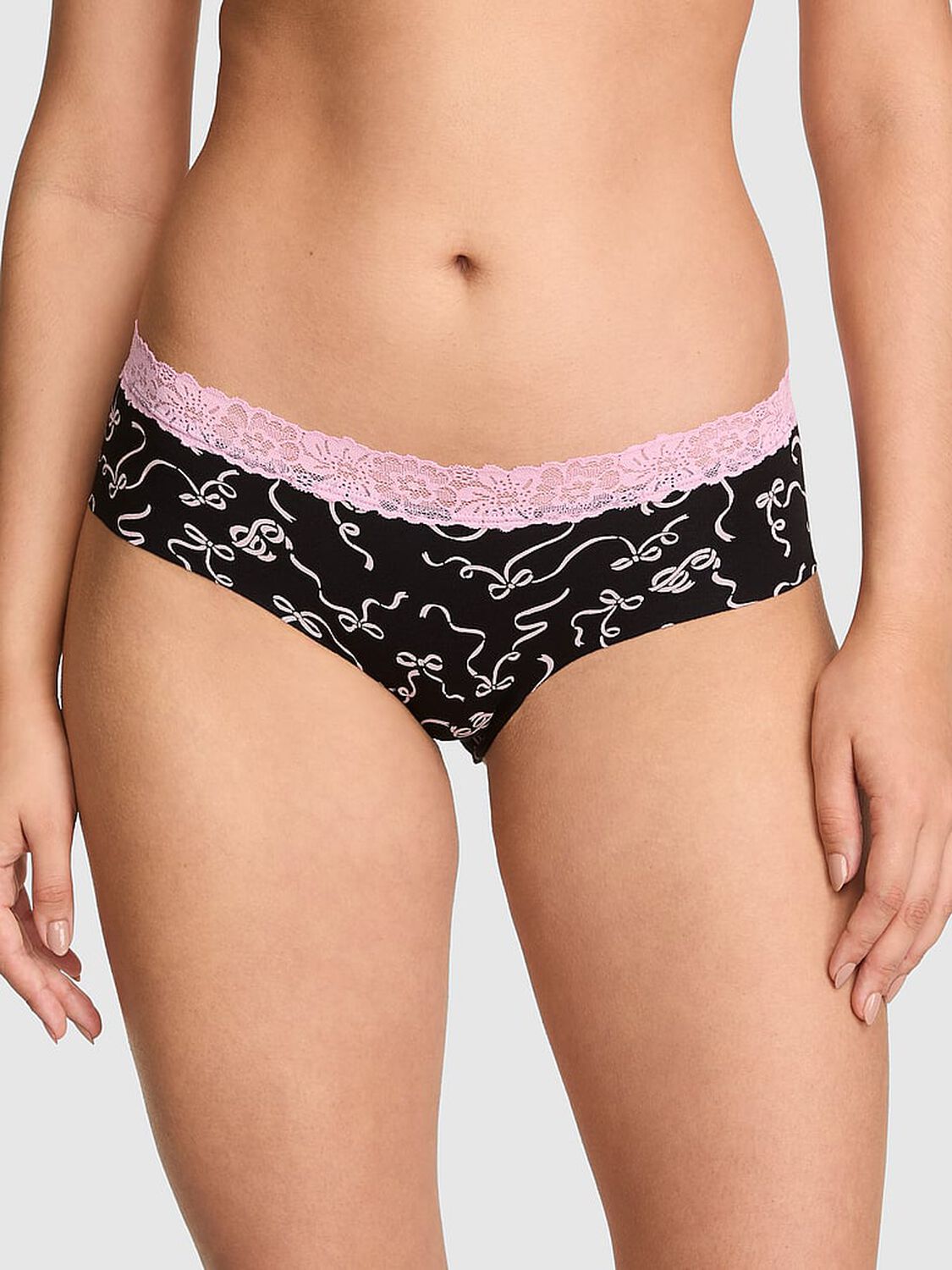 pink Pink No-Show Cotton Hiphugger Panty 1 of 3 