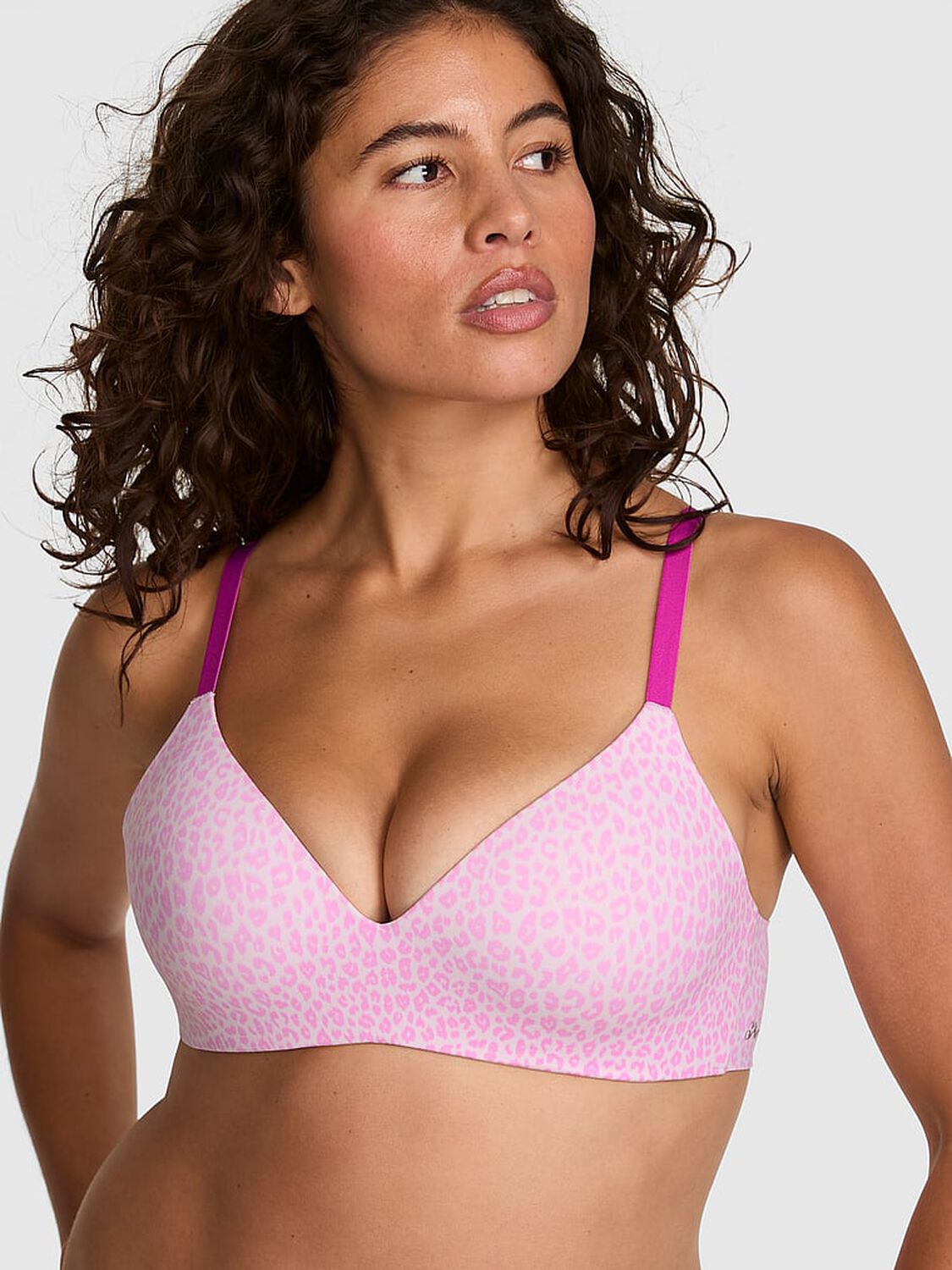 vs Pink Marshmallow Push-Up Wireless Comfy Bra 1 of 3 