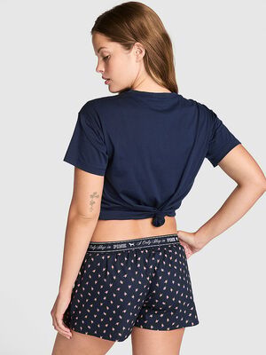 Cotton Boxy Boyfriend Pajama Shorts