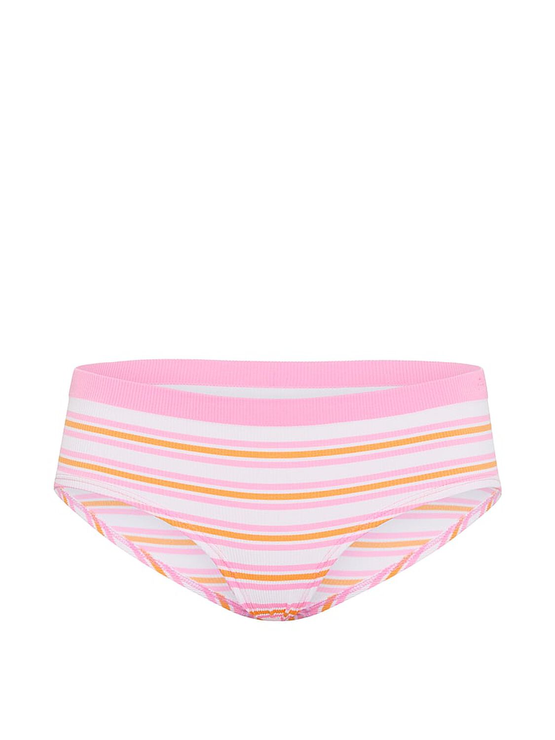 vs Pink Seamless Hiphugger Panty Pink/Orange Stripe Print 3 of 3 