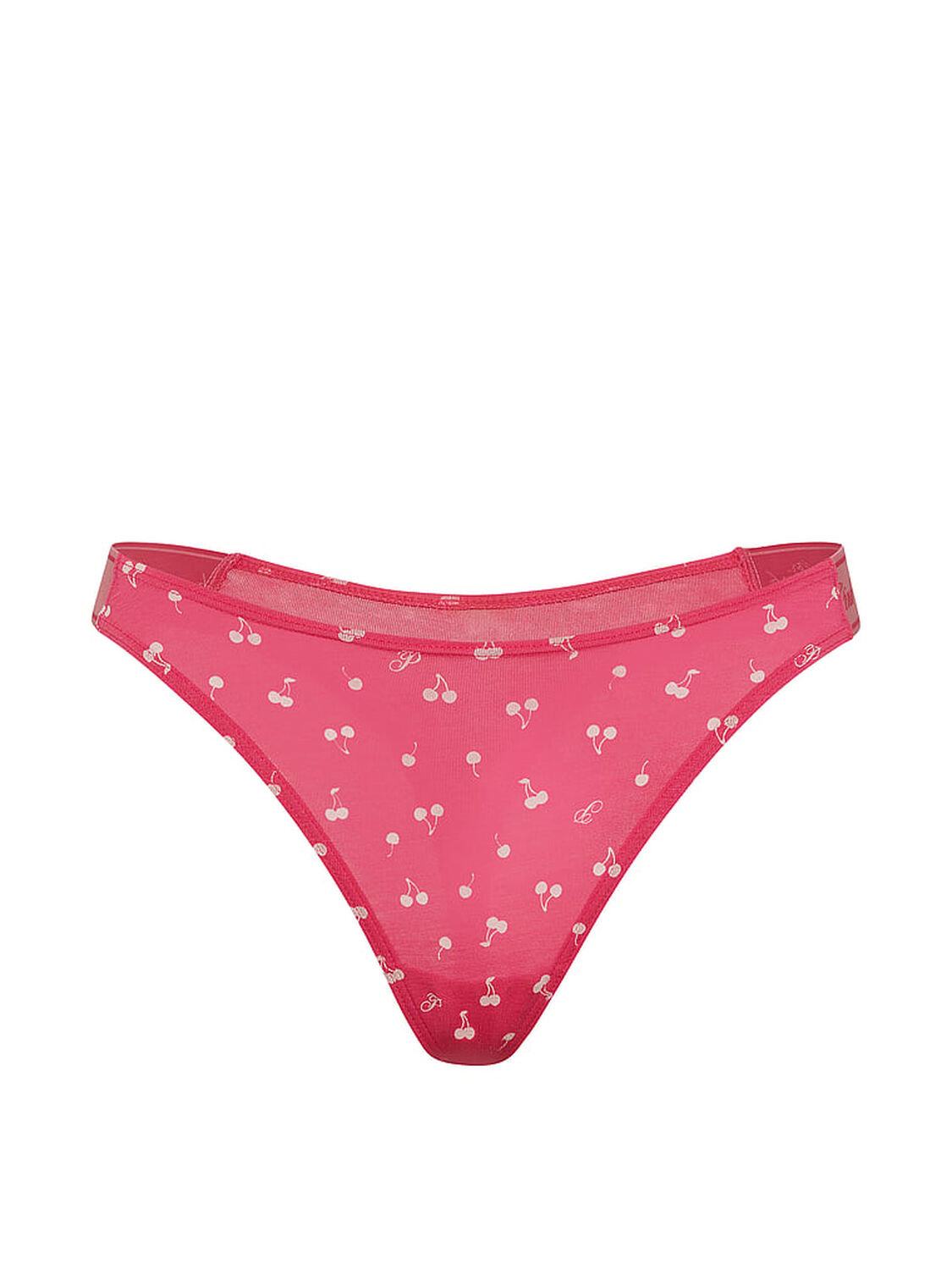 pink Pink Logo Cotton High-Leg Thong Panty Love Me Pink Cherry 3 of 3 