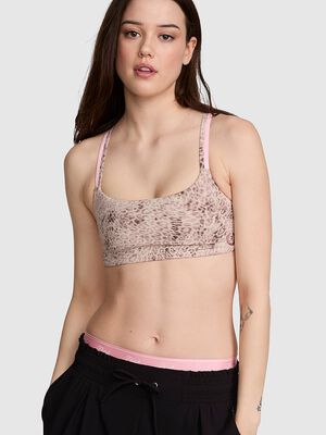 PINK Relay&trade; Square-Neck Cross-Back Sports Bra