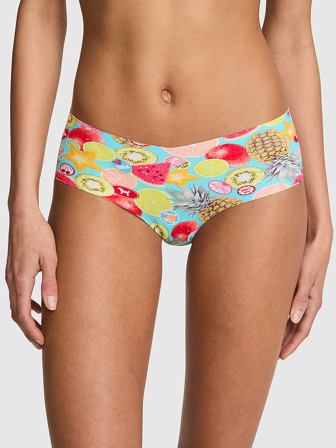 pink Pink No-Show Hiphugger Panty Aqua Chill Fruit Print 1 of 3 