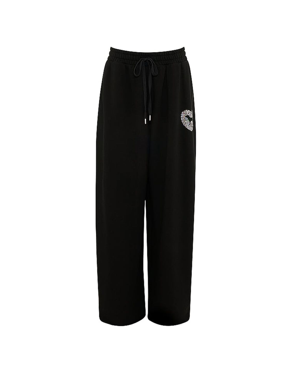 pink Pink Campus Fleece&trade; Wide-Leg Split-Hem Sweatpants Black 3 of 3 