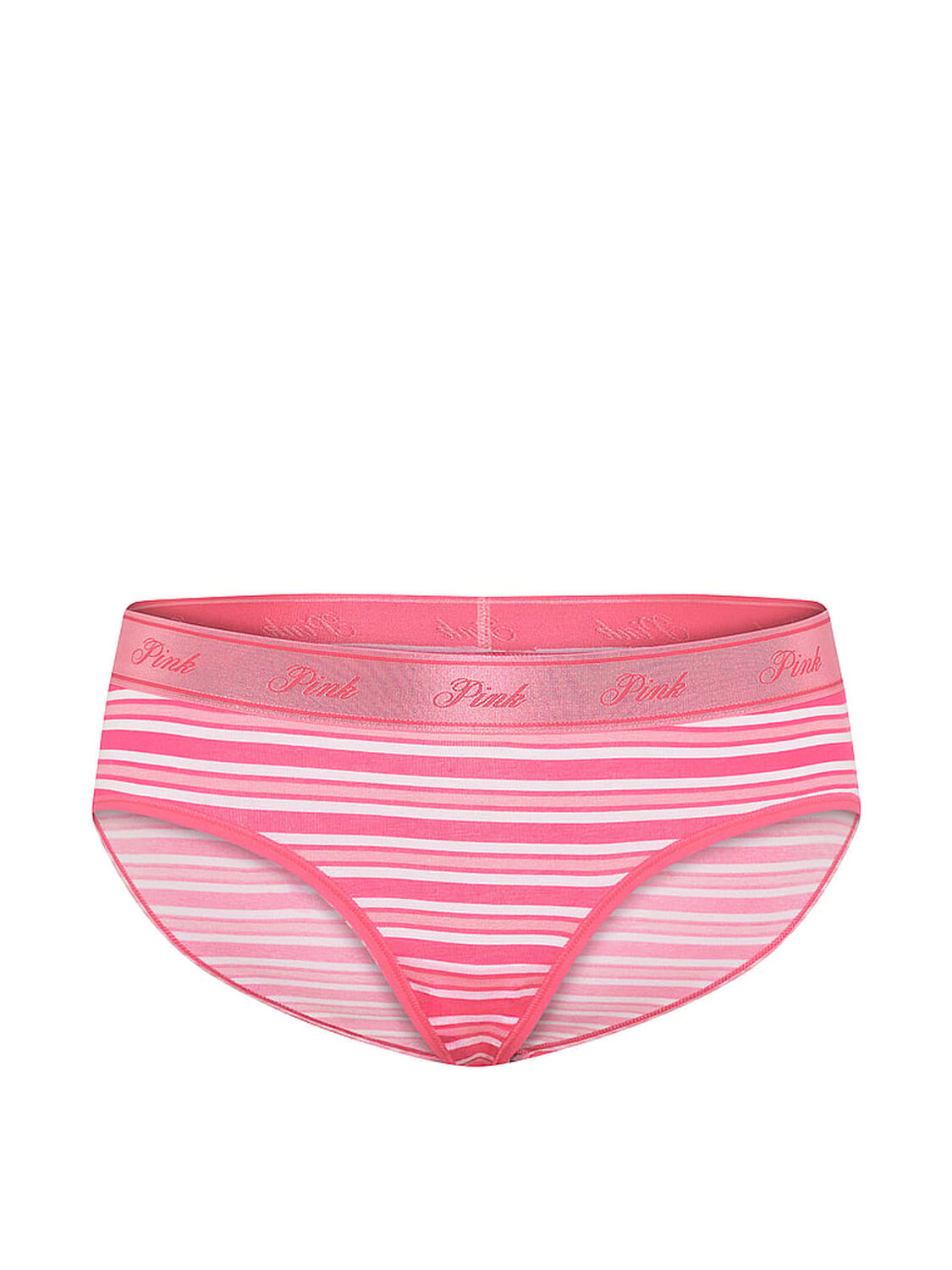pink Pink Logo Cotton Hiphugger Panty Love Me Pink Stripe Print 3 of 3 