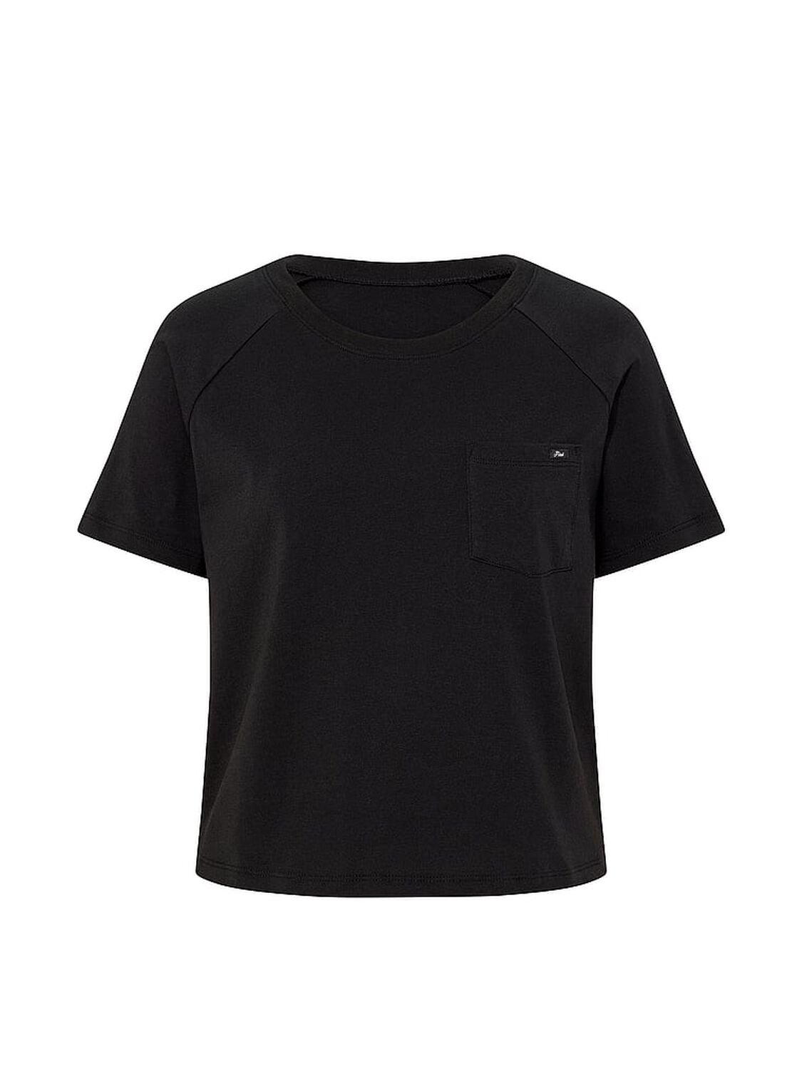 pink Pink Cotton Raglan Sleep Tee Black 3 of 3 