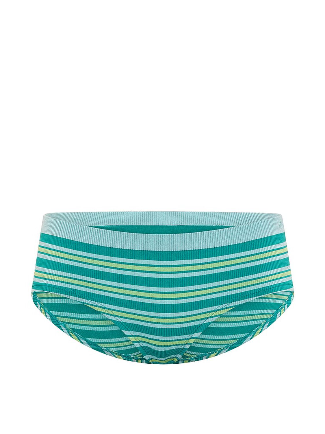 vs Pink Seamless Hiphugger Panty Teal/Green Stripe Print 3 of 3 