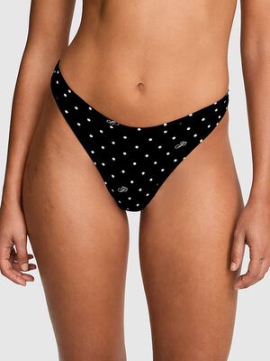 Cotton High-Leg Thong Panty