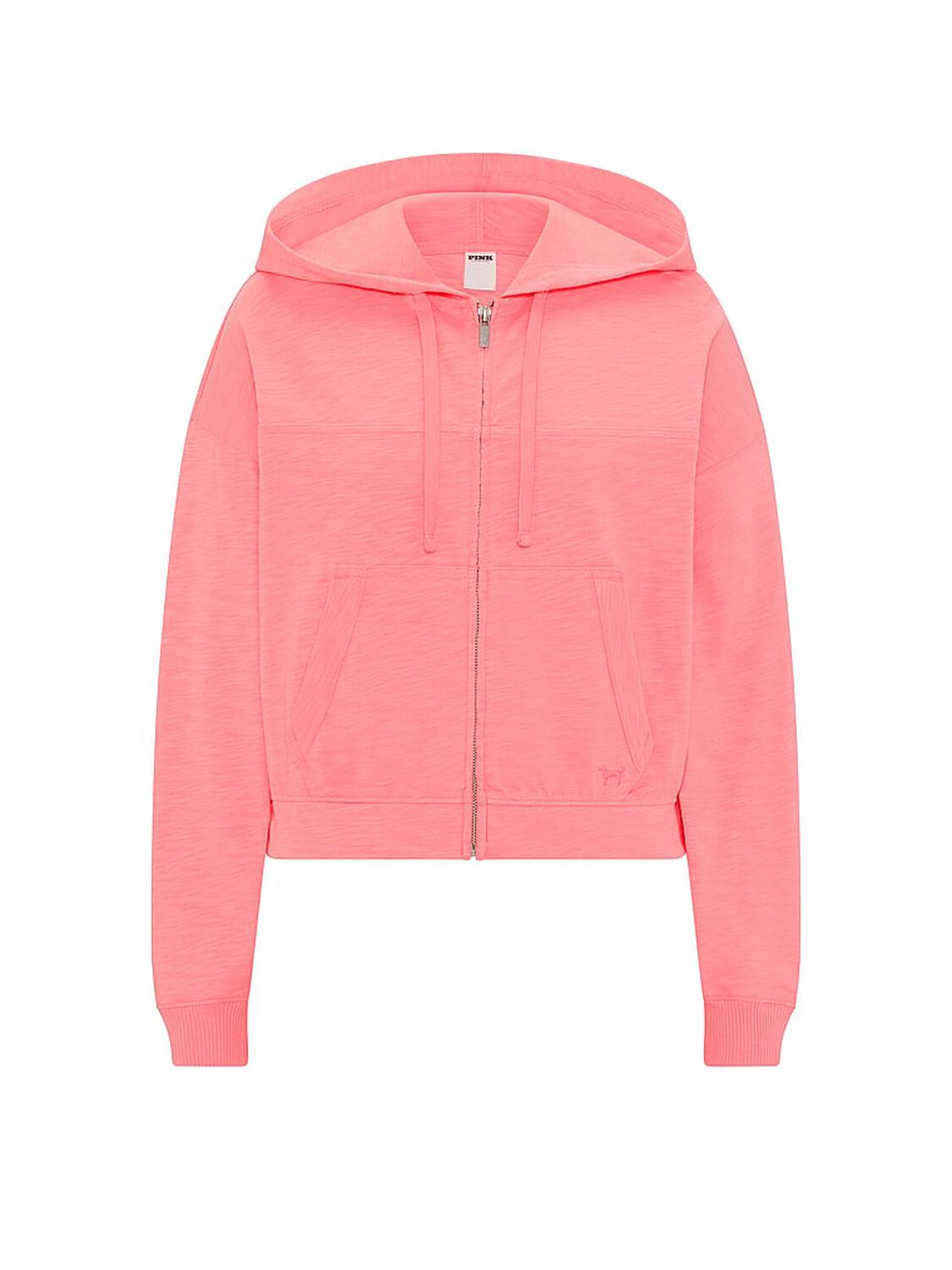 vs Pink Lightweight Lounge Full-Zip Hoodie Frosted Coral 3 of 3 