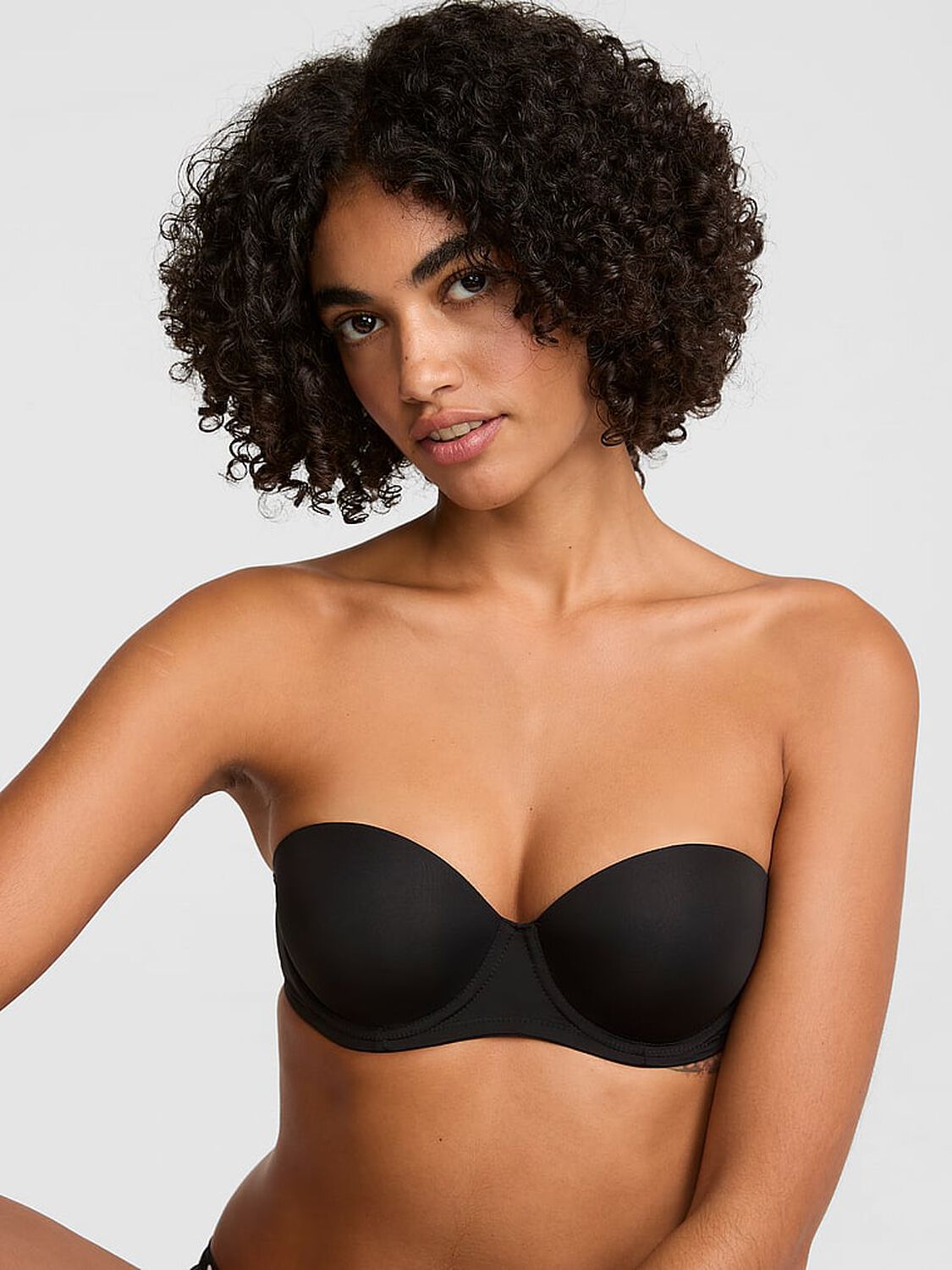 pink Pink Wear Everywhere Wear Everywhere&trade; Push-Up Strapless Bra Black 1 of 2 